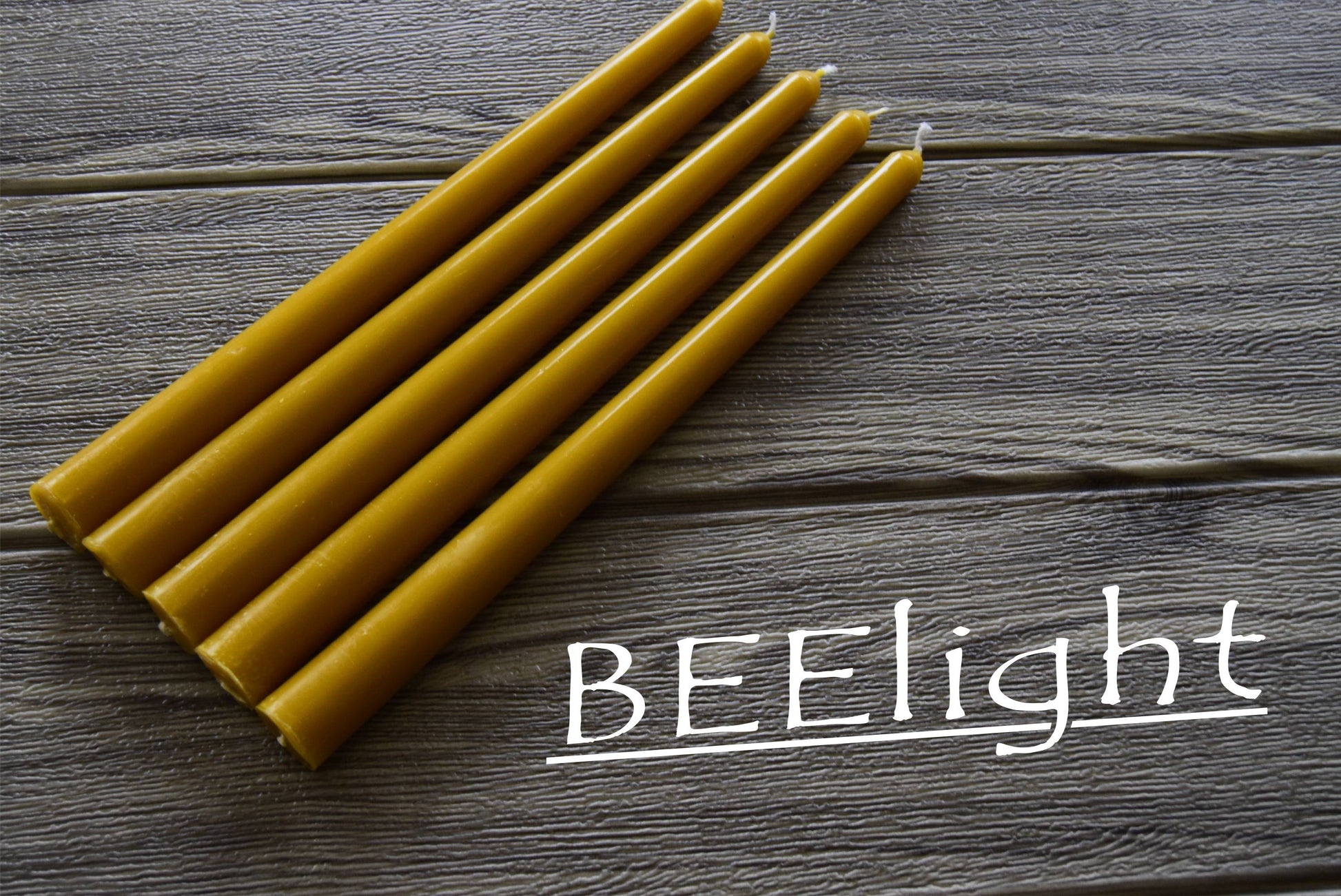 Handmade 10" Beeswax Taper Candle