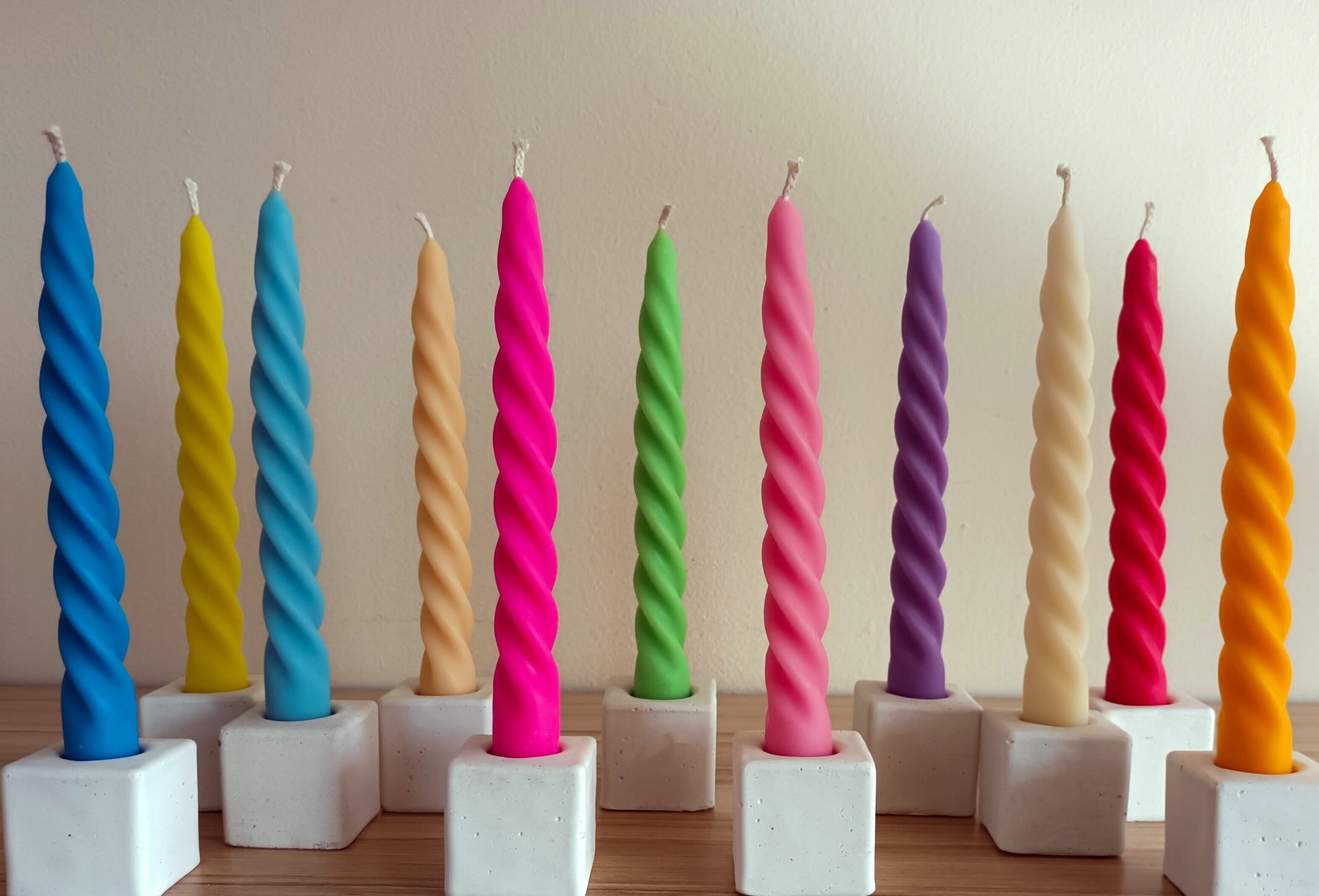 Beeswax And Soy Wax Colored Taper Candles